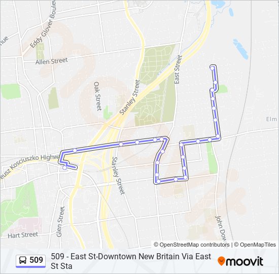 509 bus Line Map