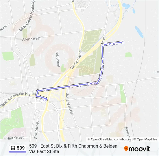 509 Bus Line Map