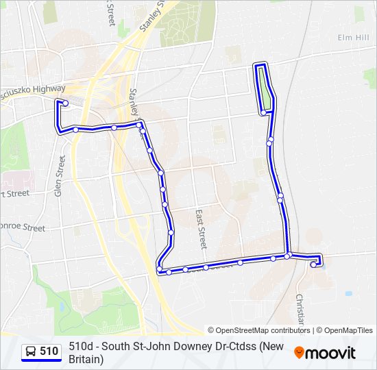 510 bus Line Map