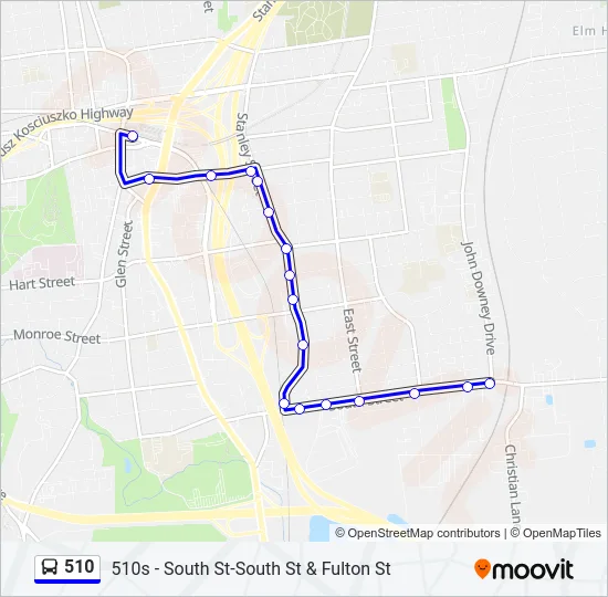 510 Bus Line Map