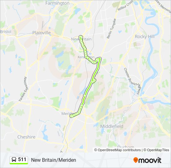 511 bus Line Map