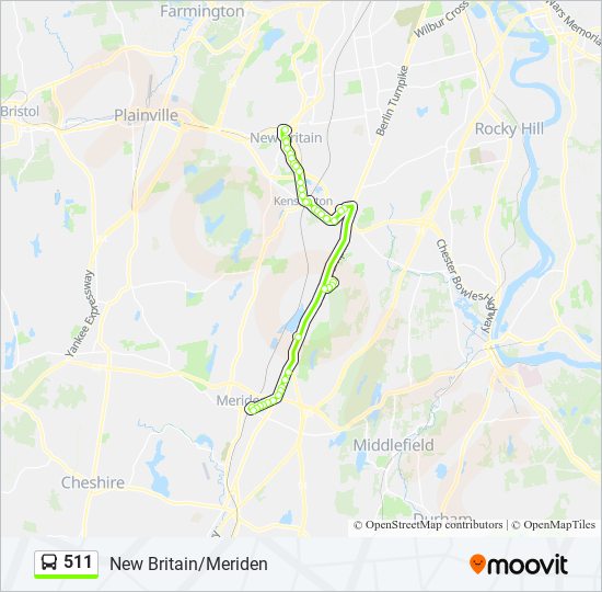 511 bus Line Map