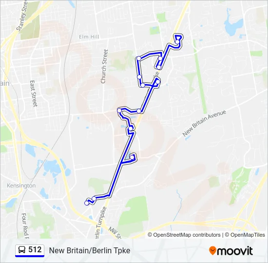 512 Bus Line Map