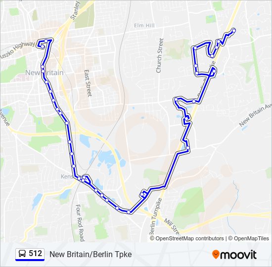 Mapa de 512 de autobús