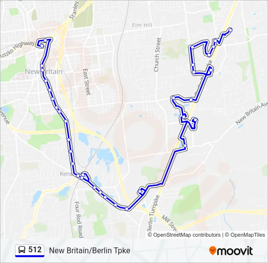 512 Bus Line Map