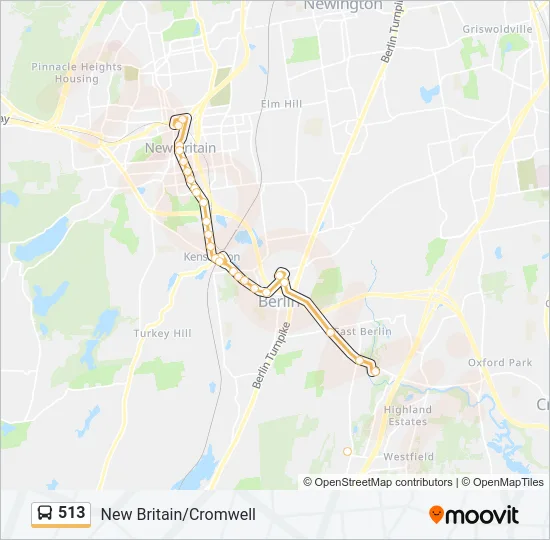 513 Bus Line Map