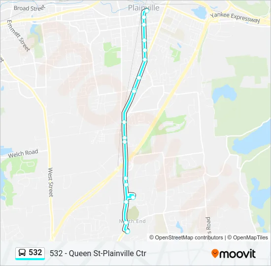 532 Bus Line Map