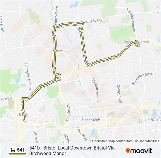 Mapa de 541 de autobús