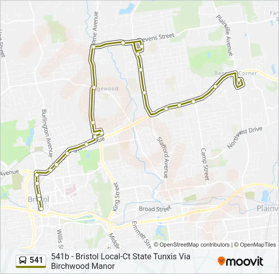 541 Bus Line Map