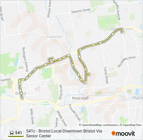 541 Bus Line Map