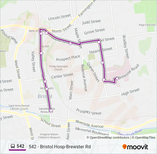 542 Bus Line Map