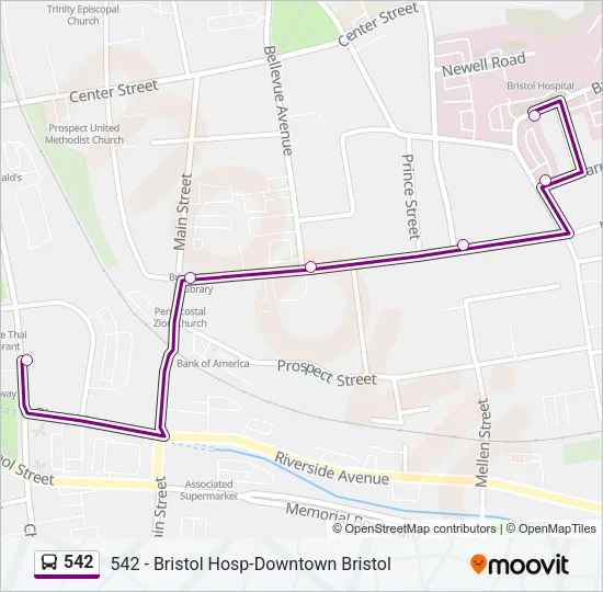 542 Bus Line Map