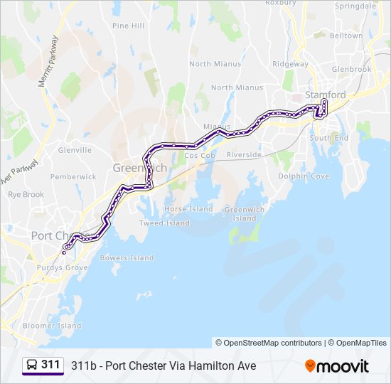 Mapa de 311 de autobús