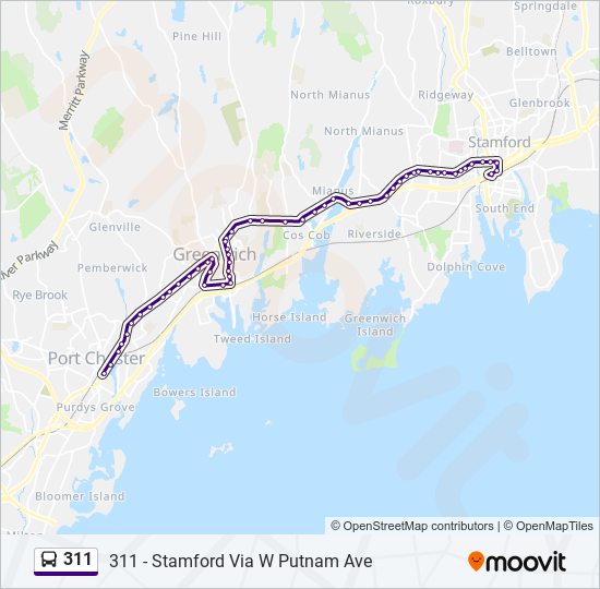 311 bus Line Map