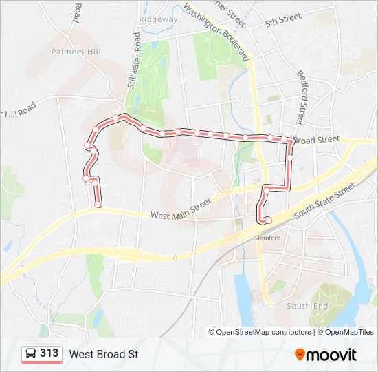 313 Bus Line Map