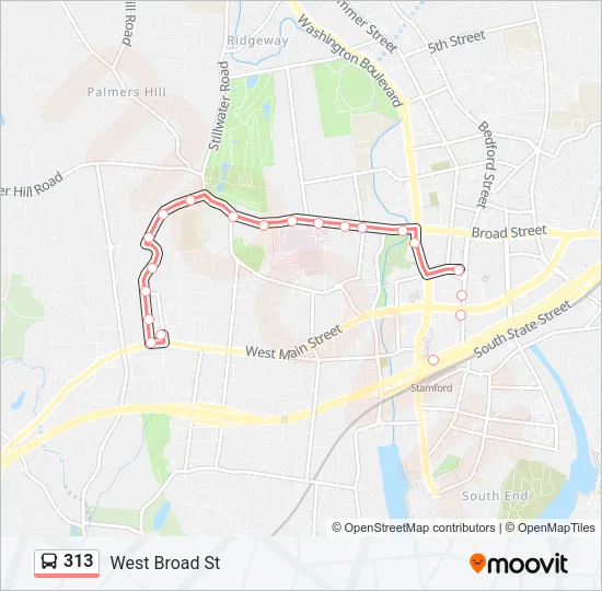 313 Bus Line Map