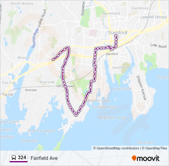 Mapa de 324 de autobús