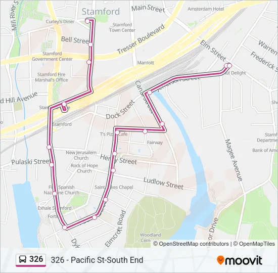 326 Bus Line Map