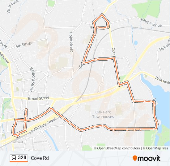 328 bus Line Map