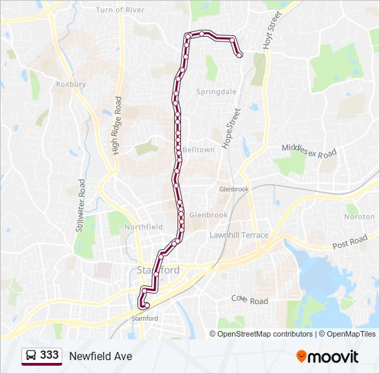 333 bus Line Map