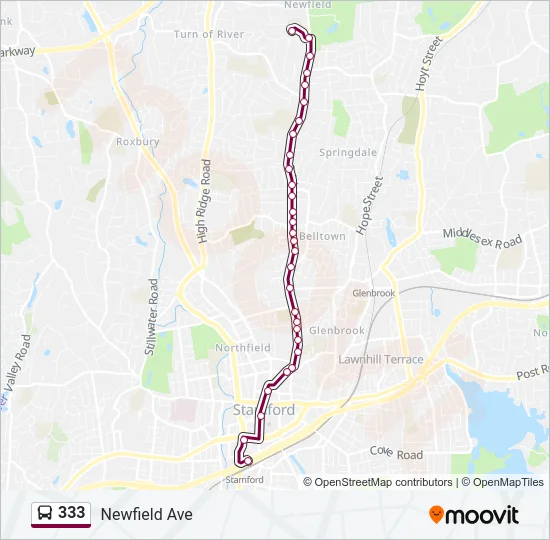 333 Bus Line Map