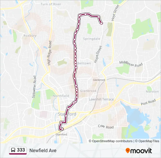 333 Bus Line Map