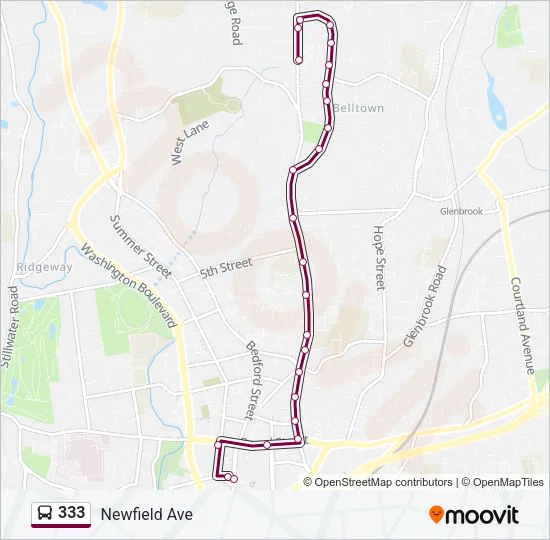 333 Bus Line Map
