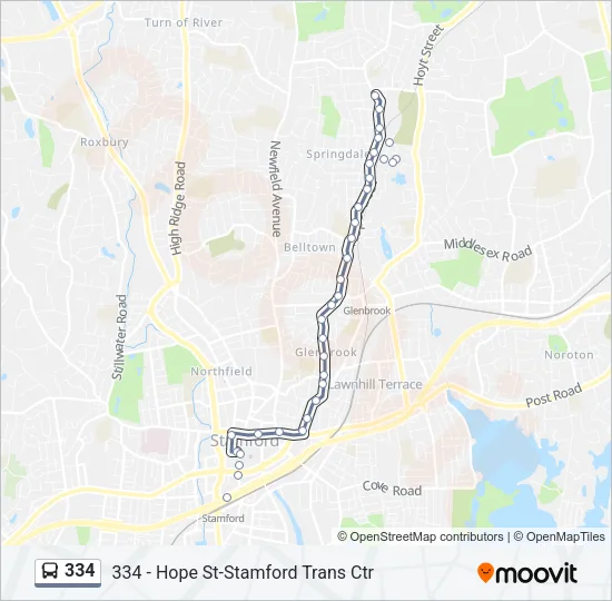 334 Bus Line Map