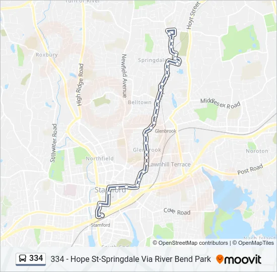 334 Bus Line Map
