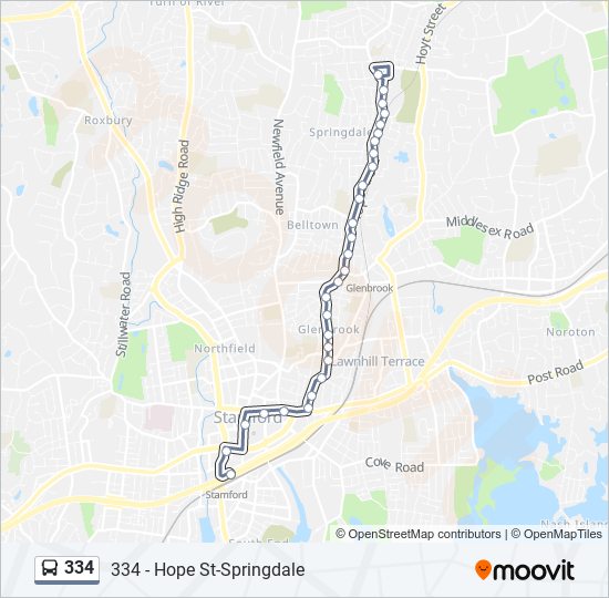 334 bus Line Map