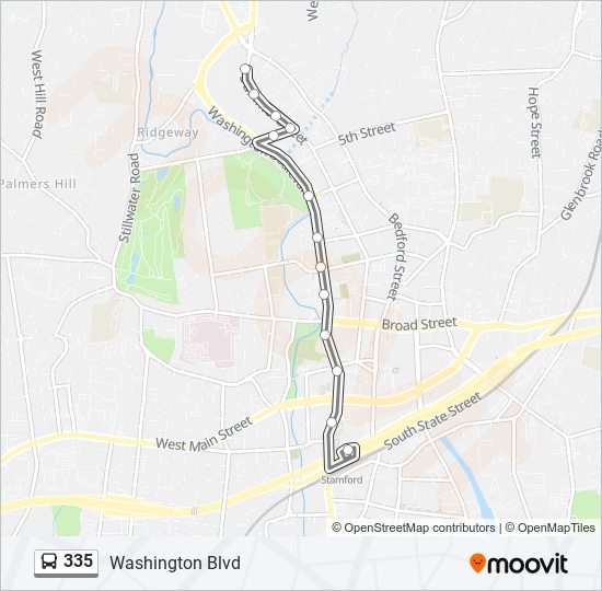 335 bus Line Map