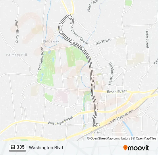 335 Bus Line Map