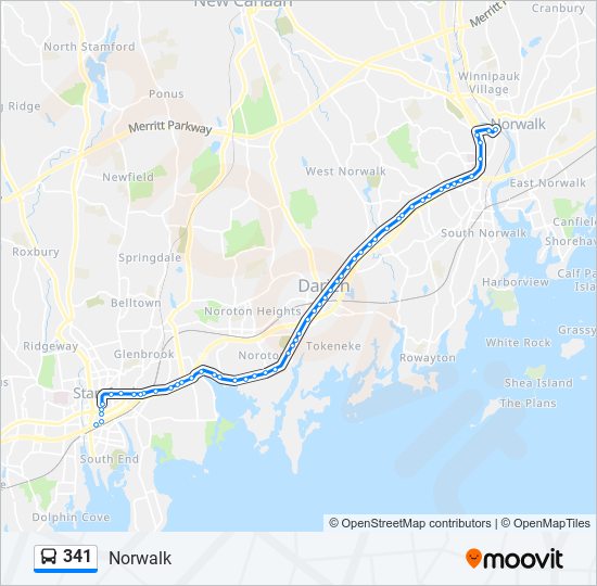 341 bus Line Map