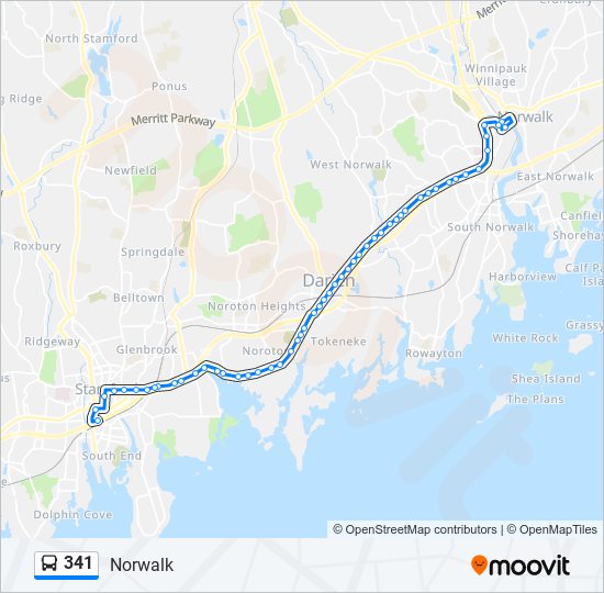 341 bus Line Map