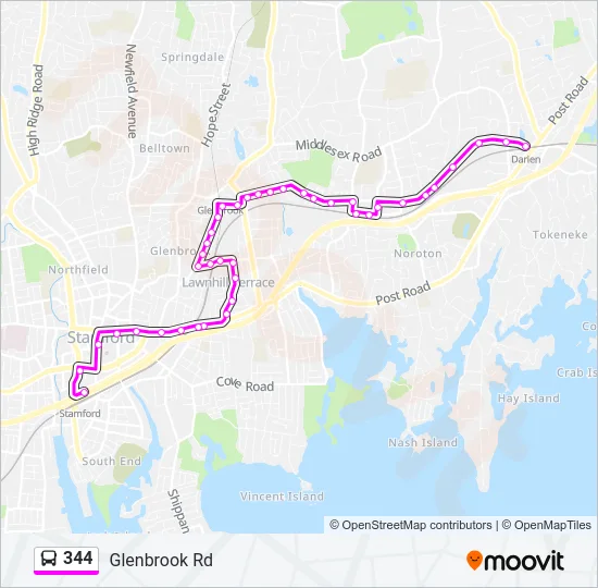 344 Bus Line Map