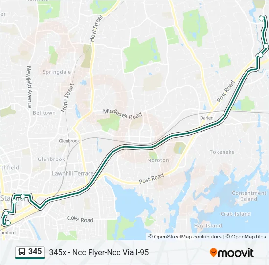 345 Bus Line Map
