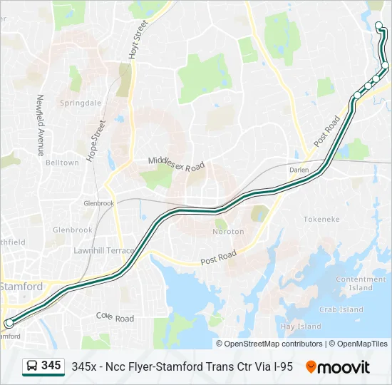345 Bus Line Map