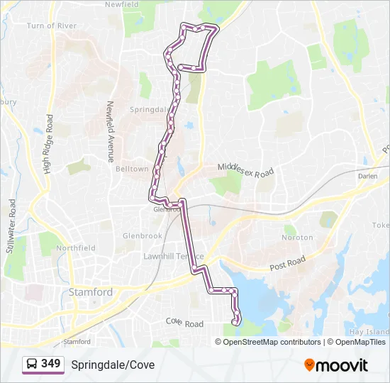 349 Bus Line Map