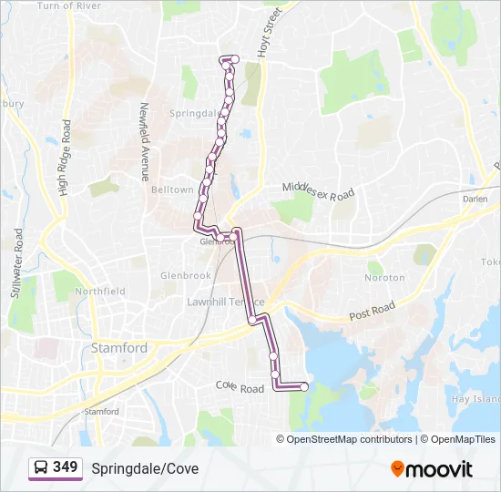 349 Bus Line Map