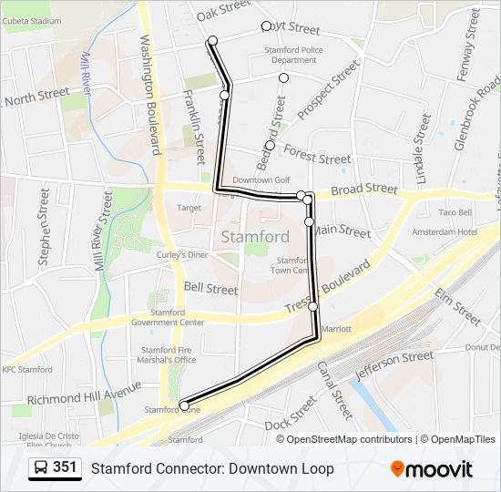 Mapa de 351 de autobús