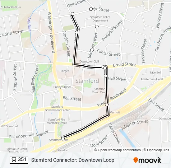 351 Bus Line Map
