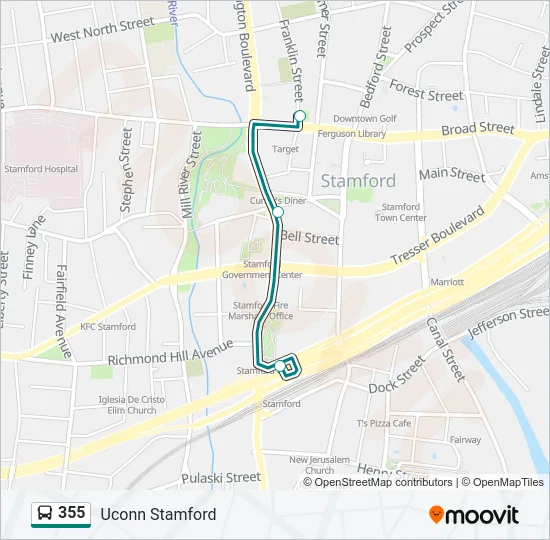 355 Bus Line Map