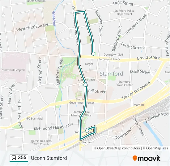 355 Bus Line Map