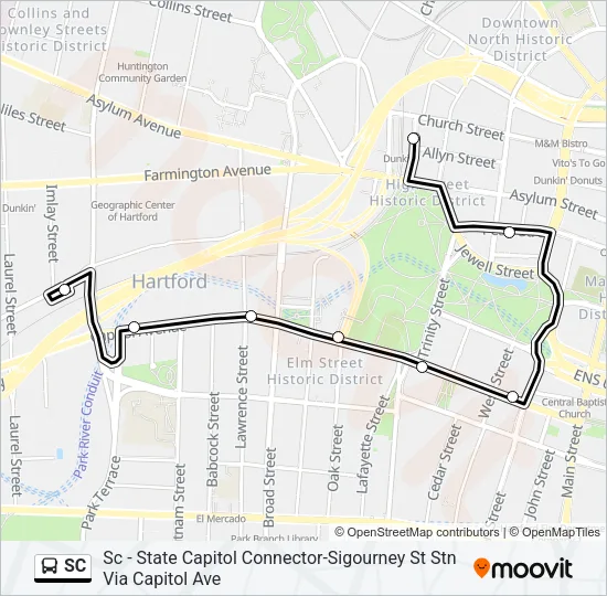 SC Bus Line Map