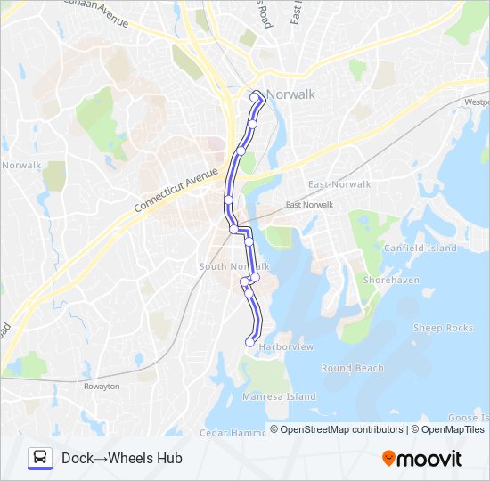 21-MAIN AVE SHU bus Line Map