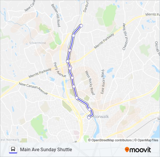 Mapa de 23-MAIN AVE SUN de autobús