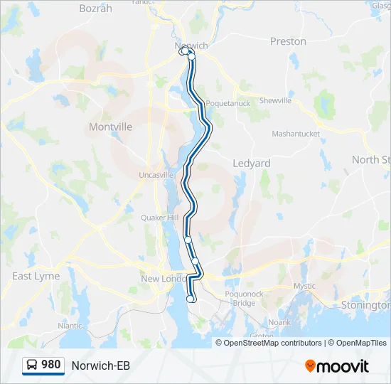 980 Bus Line Map