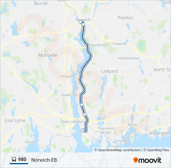 980 Bus Line Map
