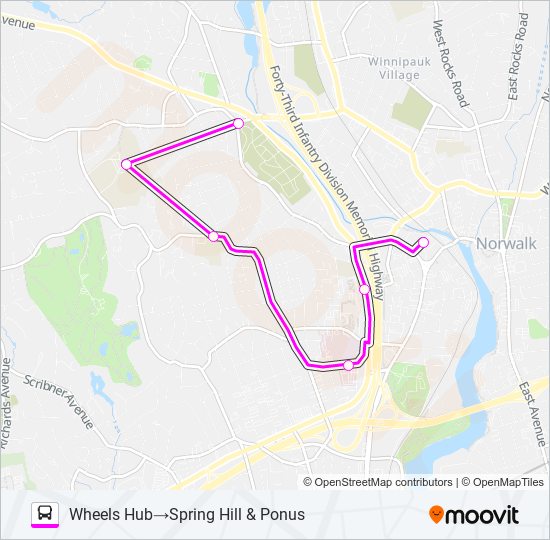 01wheels Route Schedules, Stops & Maps Wheels Hub‎→Spring Hill