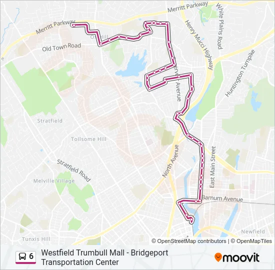 6 Bus Line Map